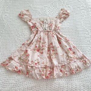 Baby pink floral Liz Lisa milkmaid dress